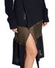 Sacai Women's Mixed-Media Wool-Mesh Midi-Skirt - 6