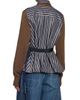 Sacai Women's Spliced Mixed-Media Poplin & Knit Cardigan - 5