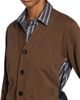 Sacai Women's Spliced Mixed-Media Poplin & Knit Cardigan - 6
