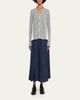 SACAI Wool Knit And Cotton Poplin V-Neck Cardigan - 2