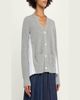 SACAI Wool Knit And Cotton Poplin V-Neck Cardigan - 4