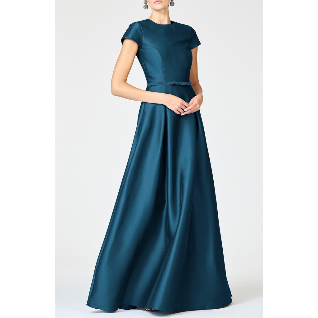Sachin & Babi - Blythe Box Pleat Belt Gown
