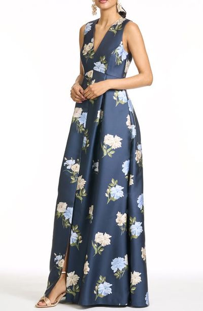 Sachin & Babi Sachin & Babi Brooklynne Floral Mikado Gown