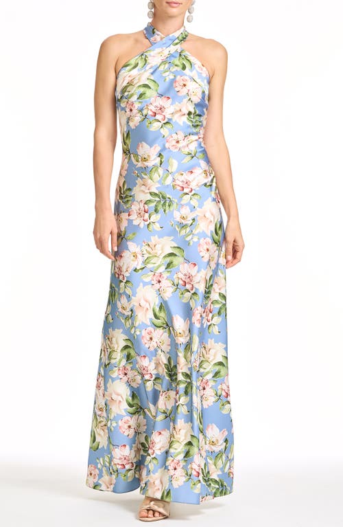 Sachin & Babi Sachin & Babi Laurant Floral Halter Gown