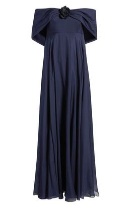 chinese dress ladies Sachin & Babi "Chelsea" One Shoulder Bow Gown