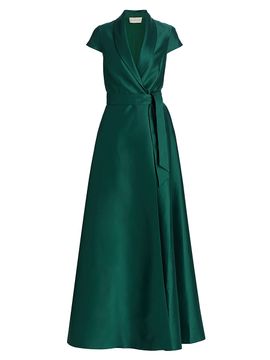 Sachin & Babi Women's Etienne Shawl Collar Wrap Gown