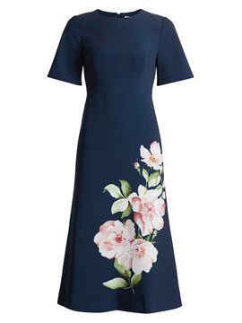 Sachin & Babi - Sloane Asymmetrical Bow Taffeta A-Line Midi Dress