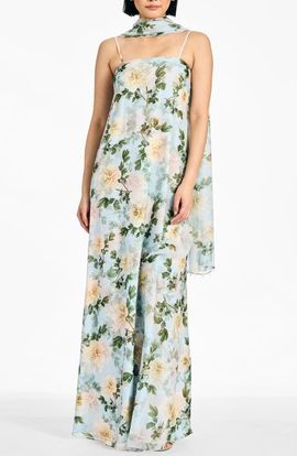 SACHIN BABI SACHIN BABI Shelby Floral Gown with Scarf