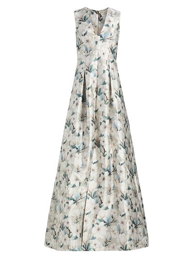 SACHIN BABI Women's Brooklynne Floral Satin A-Line Gown
