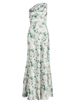 SACHIN BABI Women's Delphine Floral One-Shoulder Trumpet Gown
