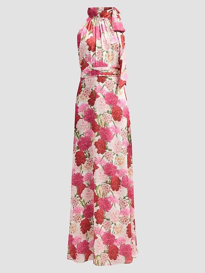 SACHIN BABI Women's Diana Floral Crinkle Georgette Tieneck Gown