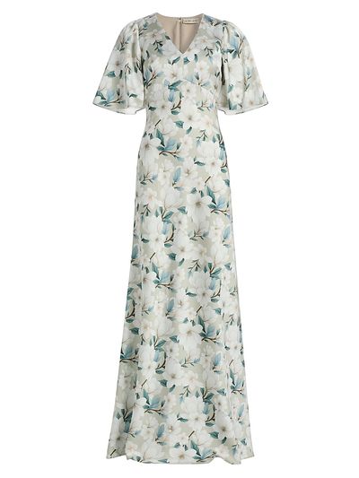 SACHIN BABI Women's Mae Floral Flutter-Sleeve Gown