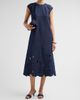SACHIN BABI Women's Sabette Guipure Lace-Hem Denim Shift Dress - 2