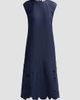 SACHIN BABI Women's Sabette Guipure Lace-Hem Denim Shift Dress - 6