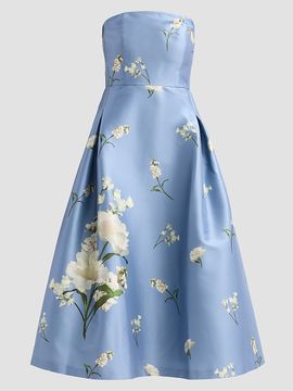 SACHIN BABI Women's Shay Floral Mikado Strapless Cocktail Dress