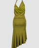 SAEMDI SAEMDI Ana Asymmetric Halterneck Dress - 4