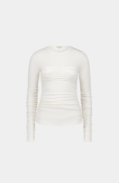 SAEMDI SAEMDI Blanche Fitted Jersey Bra Top