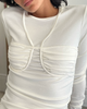 SAEMDI SAEMDI Blanche Fitted Jersey Bra Top - 3