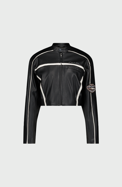 SAEMDI SAEMDI Calix Faux Leather Biker Jacket