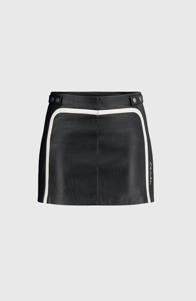 SAEMDI SAEMDI Calix Faux Leather Mini Biker Skirt