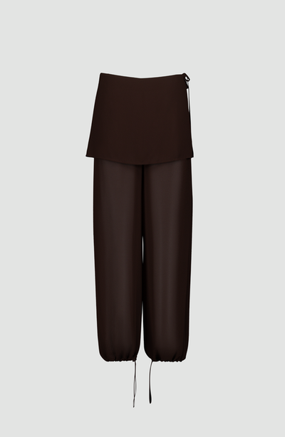 SAEMDI SAEMDI Elia Layered Skirt Trousers