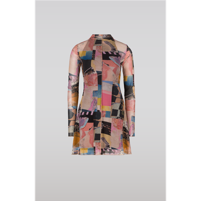 SAEMDI SAEMDI Elna Printed Mesh Mini Dress