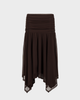 SAEMDI SAEMDI Elva Sheer Asymmetric Mesh Skirt - 1