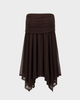 SAEMDI SAEMDI Elva Sheer Asymmetric Mesh Skirt - 3