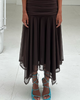SAEMDI SAEMDI Elva Sheer Asymmetric Mesh Skirt - 4