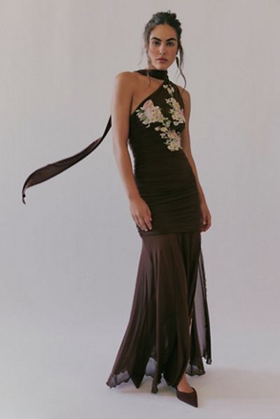 SAEMDI Saemdi Embroidered One Shoulder Dress