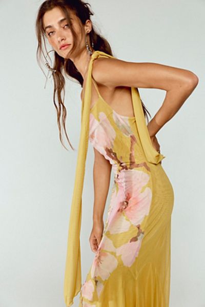 SAEMDI SAEMDI Floral Slip Midi Dress