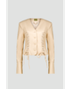 SAEMDI SAEMDI Gia Lace Up Faux Leather Jacket - 1