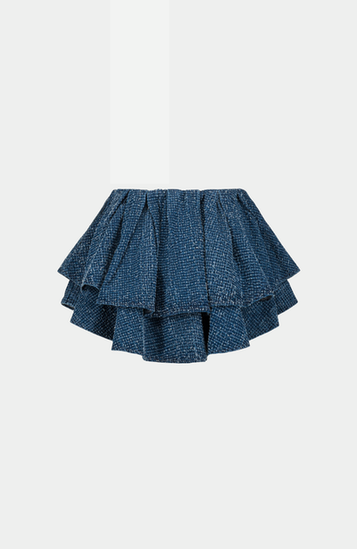 SAEMDI SAEMDI Mari Layered Denim Mini Skirt