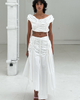 SAEMDI SAEMDI Simmi Smocked Cotton Midi Skirt - 4