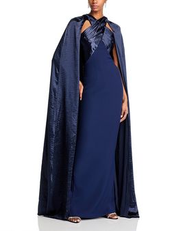 Safiyaa Safiyaa Alara Column Gown & Cape