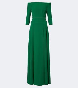 Safiyaa Safiyaa Amadora off-shoulder crÃªpe gown