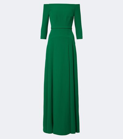 Safiyaa Safiyaa Amadora off-shoulder crÃªpe gown