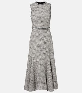 Safiyaa Safiyaa Andrea tweed midi dress