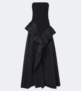 Safiyaa Safiyaa Anneline ruffled strapless gown