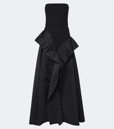 Safiyaa Safiyaa Anneline ruffled strapless gown