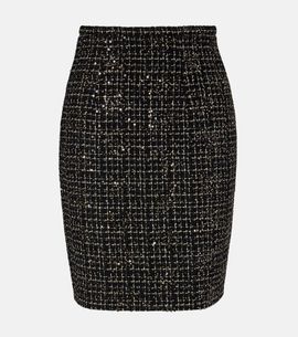 Safiyaa Safiyaa Ayaka sequined tweed pencil skirt