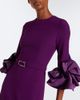 Safiyaa Safiyaa Belen crêpe belted gown - 4