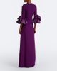 Safiyaa Safiyaa Belen crêpe belted gown - 6
