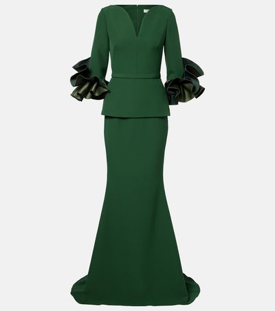 Safiyaa Safiyaa Clemenza crêpe gown