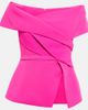 Safiyaa Safiyaa Eimear off-shoulder crêpe top - 1