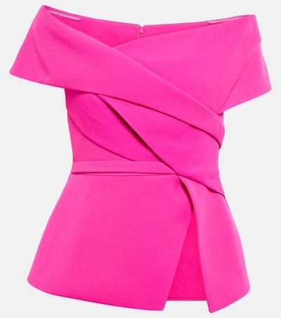 Safiyaa Safiyaa Eimear off-shoulder crêpe top