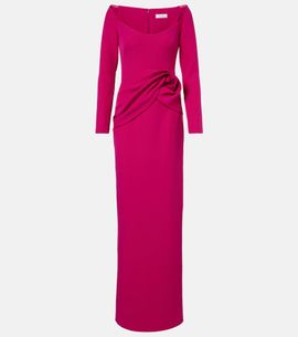 Safiyaa Safiyaa Emmina draped crÃªpe gown