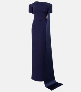 Safiyaa Safiyaa Giorgia off-shoulder crÃªpe gown