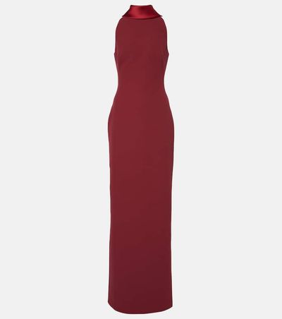 Safiyaa Safiyaa Holliana satin-trimmed crÃªpe gown
