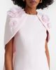 Safiyaa Safiyaa Lennox floral-appliqué caped crêpe gown - 4